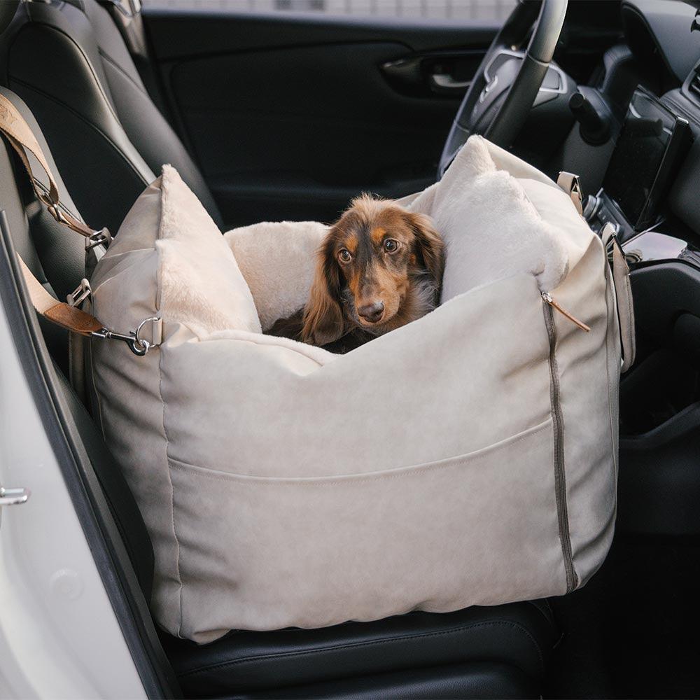 Cama de pet para carro, fofo, seguro e antiderrapante