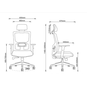 Unique Plus Preta - Cadeira Ergonômica de Escritório