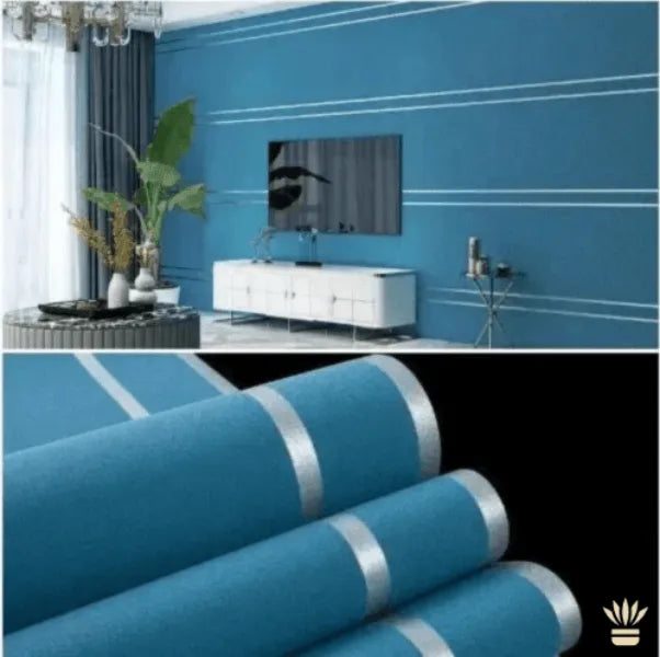 Papel de Parede Clean Royal Autoadesivo com Listras Verticais Luxo Sutil e Elegância