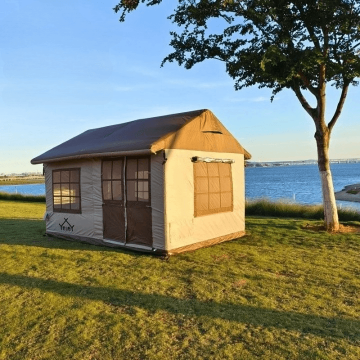 Barraca de camping automática com bomba elétrica embutida, fácil de montar e resistente à chuva