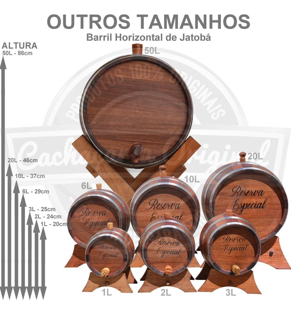 Barril De Madeira Jatobá Prime/luxo 5 Litros-(Personalizamos nome)