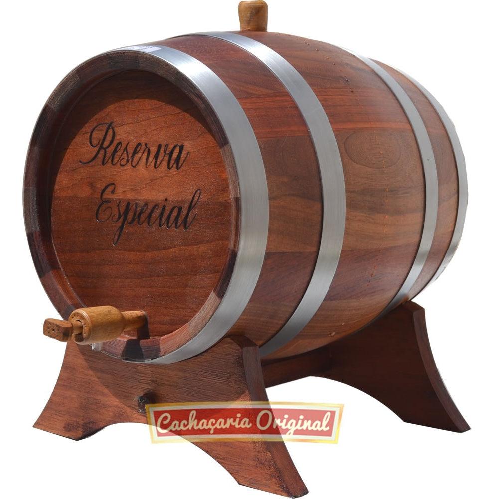 Barril De Madeira Jatobá Prime/luxo 5 Litros-(Personalizamos nome)