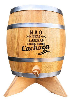 Barril Corote Cachaça Vertical Amburana 3L Tonel Bebidas-(Personalizamos nome)