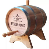 Barril Carvalho Para Cachaça 5 Litros- Torneira de madeira  (Personalizamos nome)