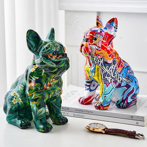 Estatueta Bulldog em Cores