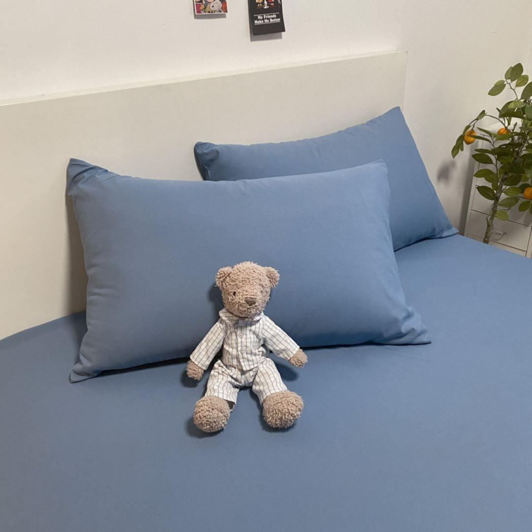 Conjunto de Roupa de Cama Nórdica em Algodão 100% - Luxo e Conforto - Azul